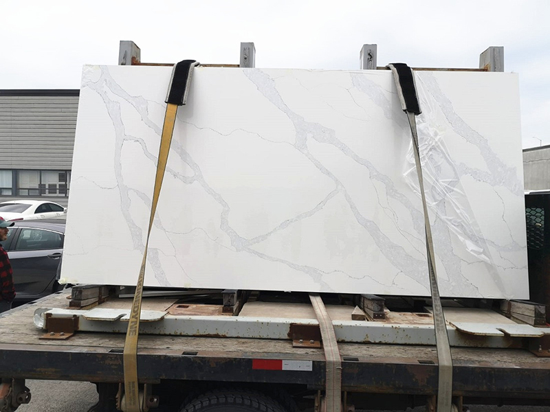 Calacatta piedra de cuarzo blanco