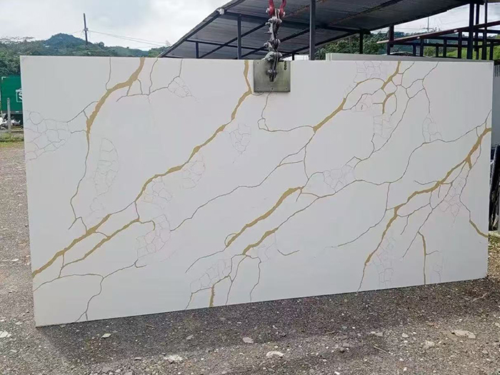 Piedra de cuarzo de oro Calacatta