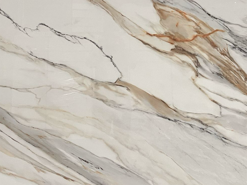 Mármol mirando losa de cuarzo impresaMármol mirando losa de cuarzo impresa